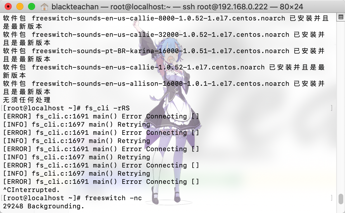 启动FreeSwitch